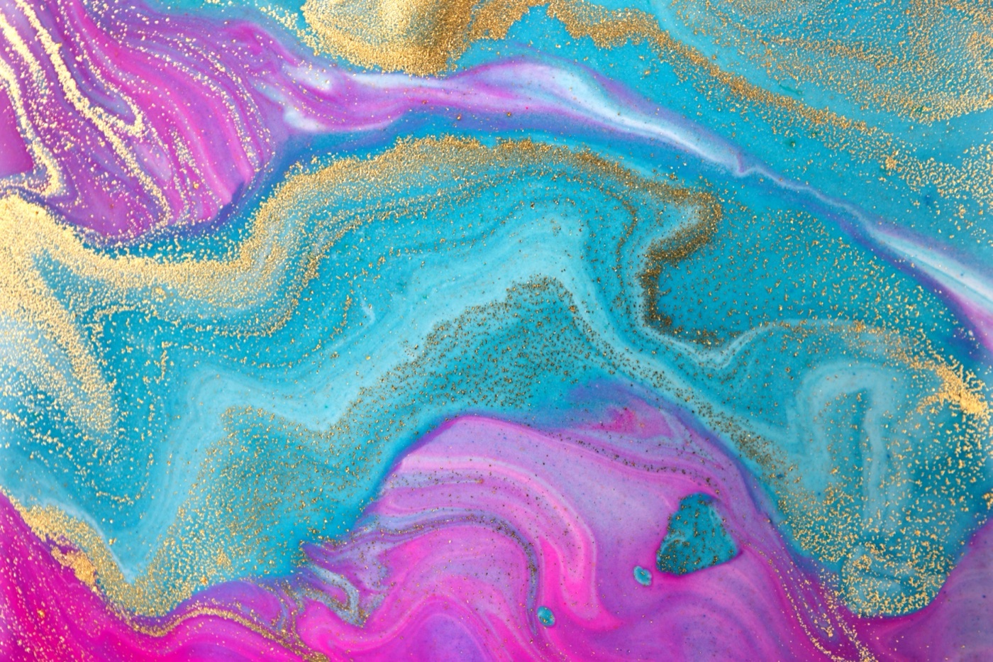 Teal Pink Paint — maximalist Nintendo Switch skin