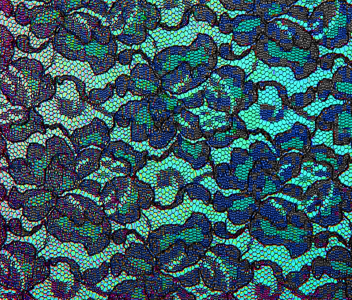 Teal Lace Bloom — gothic Laptop skin