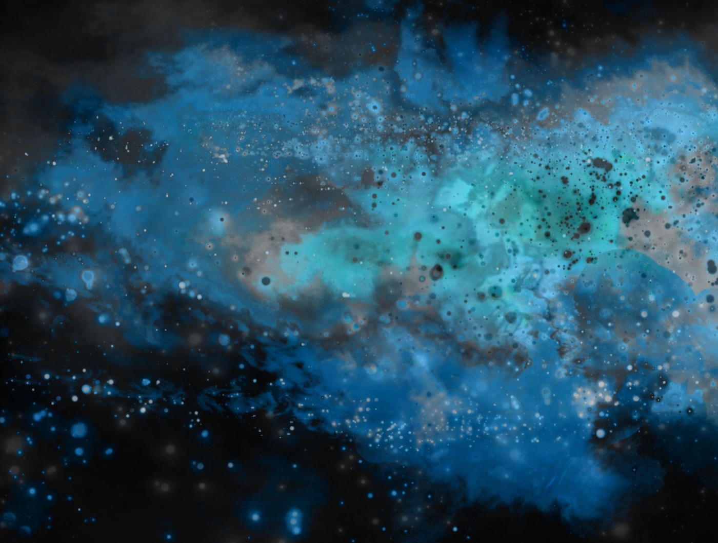 Painted Universe — teal Nintendo Switch skin