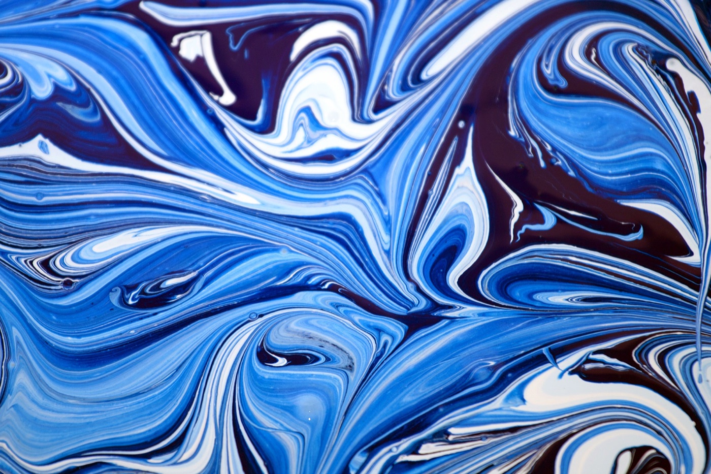 Blue Swirl Paint — navy blue iPhone skin