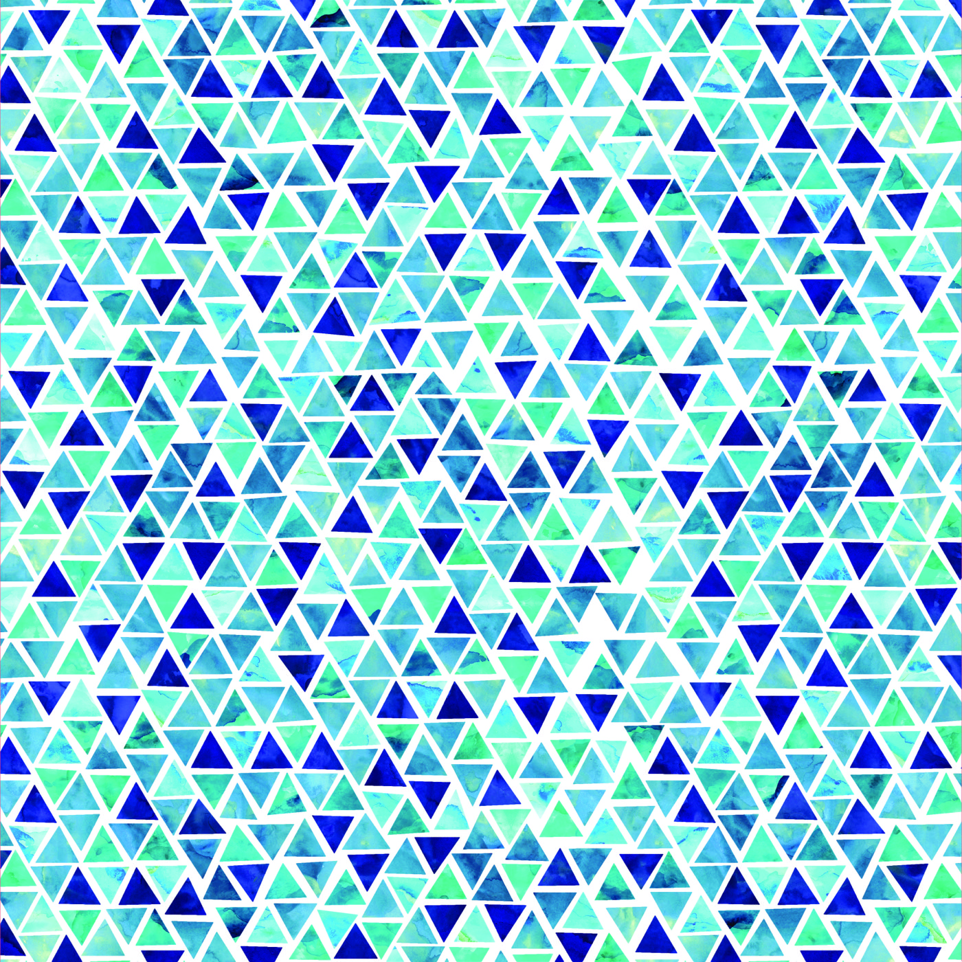 Blue Watercolor Triangles — geometric Laptop skin