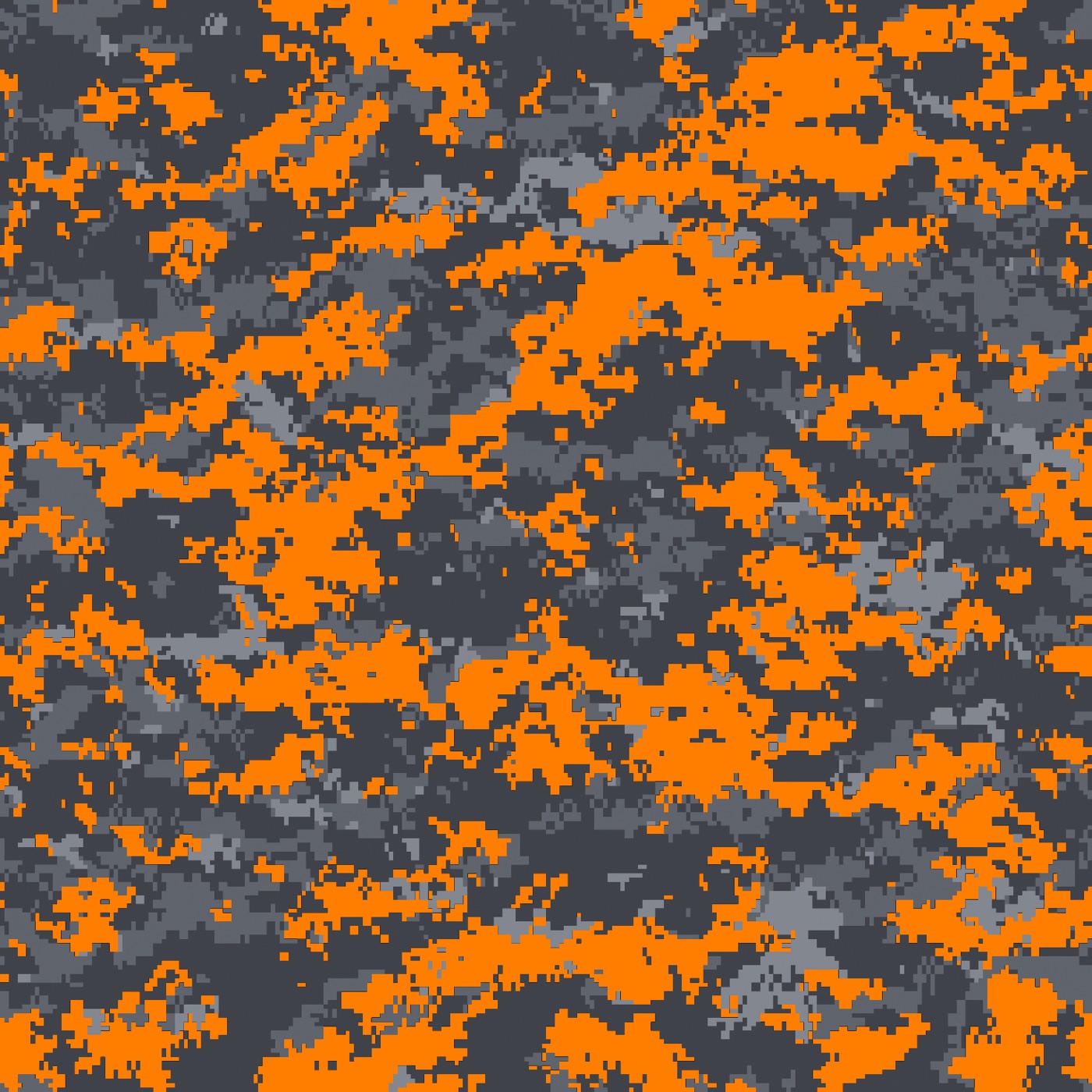 Orange Digital Camo — gray iPad skin