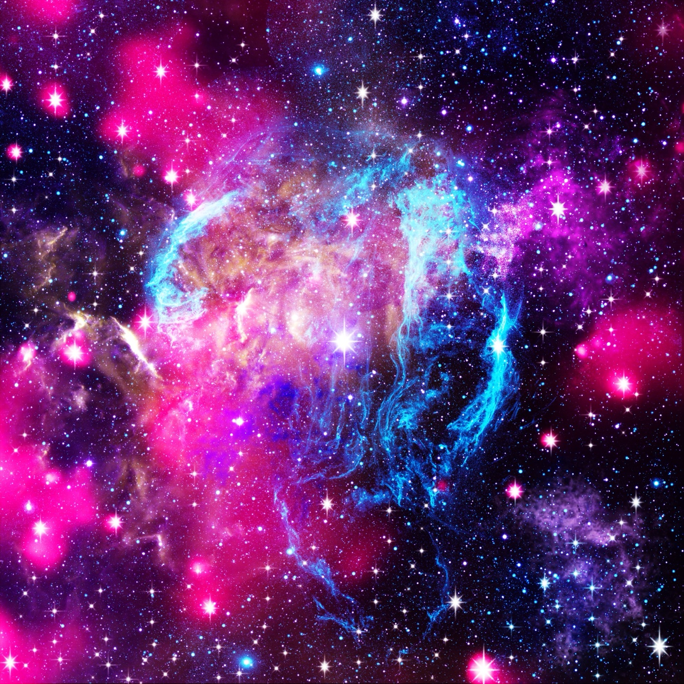 Bright Trippy Space — galaxy Kindle skin