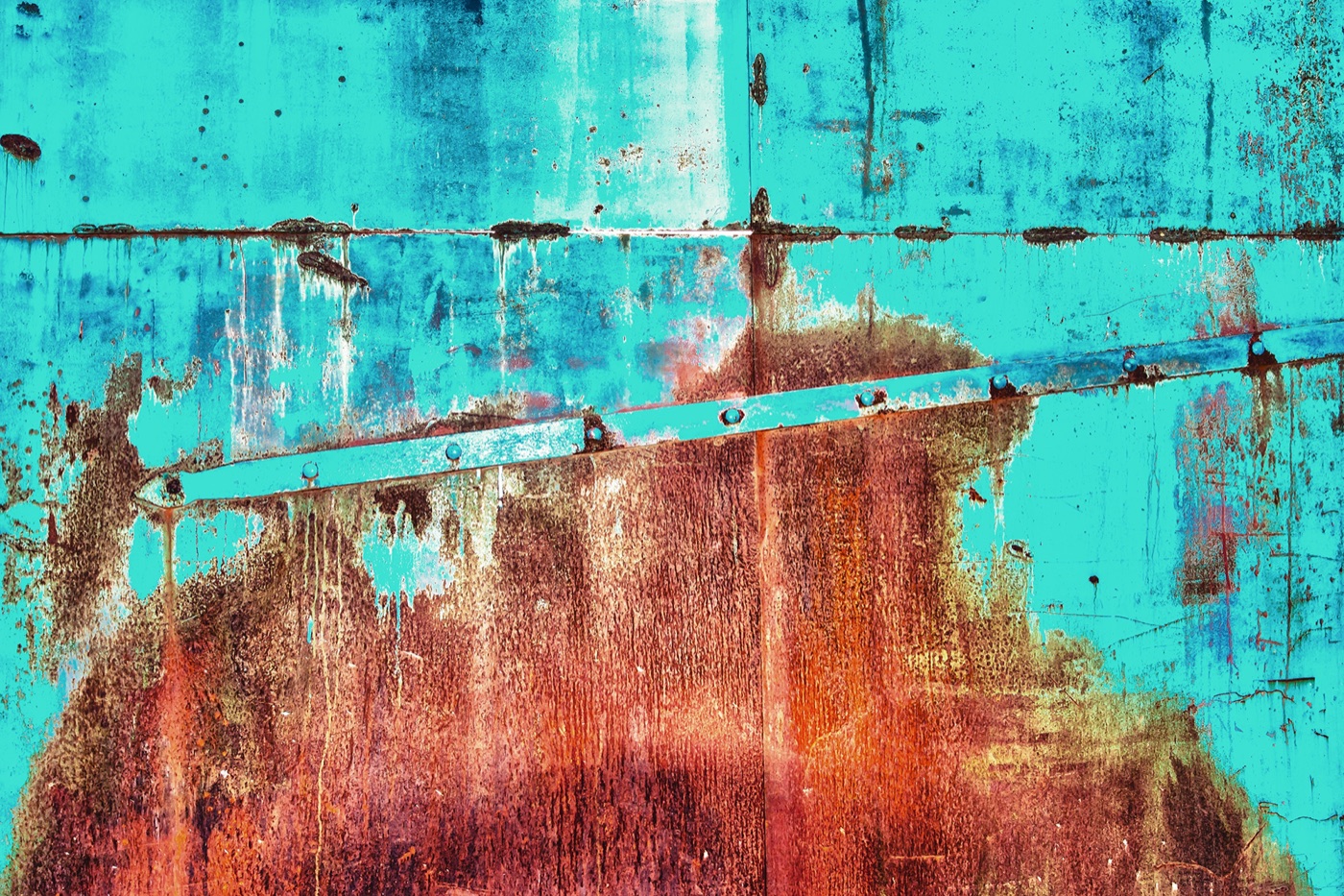 Rusted Turquoise Surface — retro Kindle skin