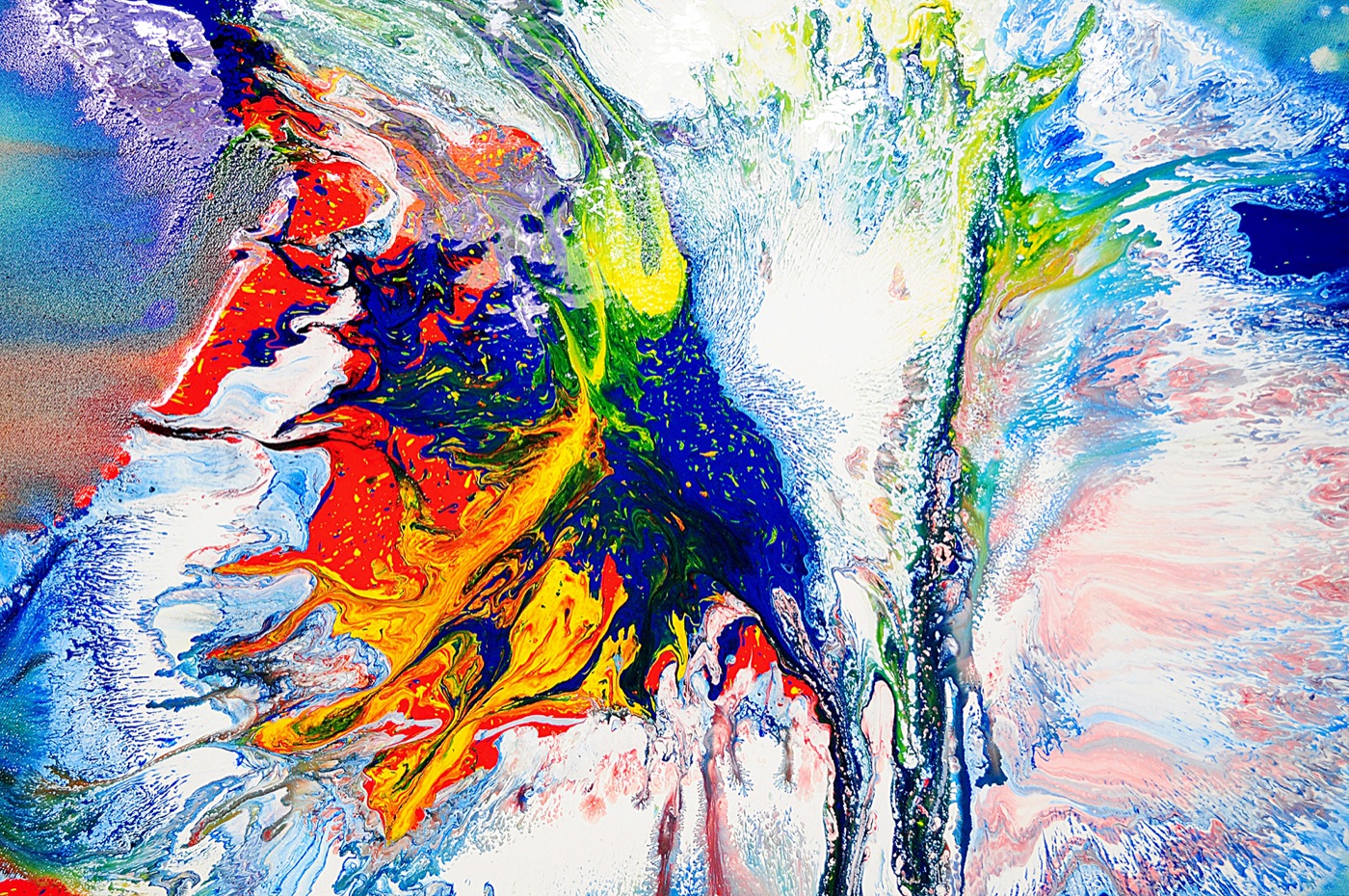 Paint Explosion — white Kindle skin