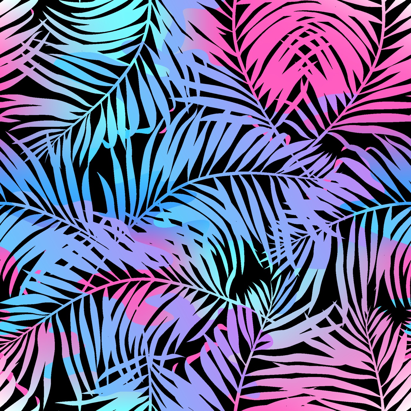 Chromatic Safari Palms — psychedelic Kindle skin