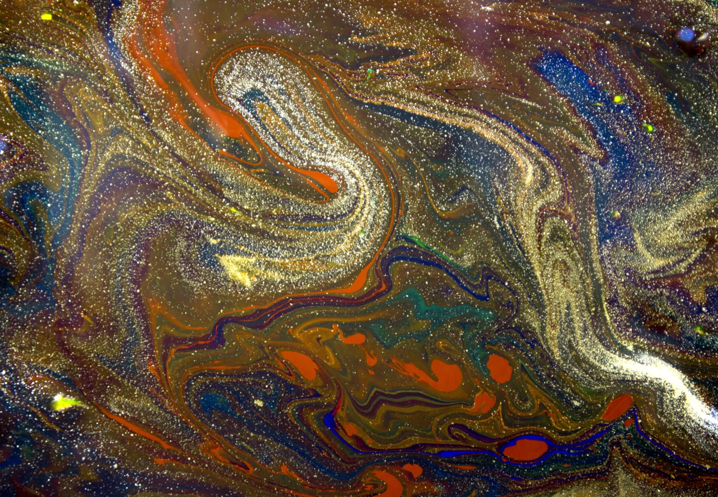 Mixed Acrylic Swirl — gold Nintendo Switch skin