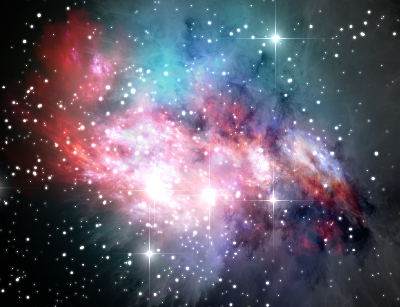 Colorful Space Nebula — neon MagicBand skin