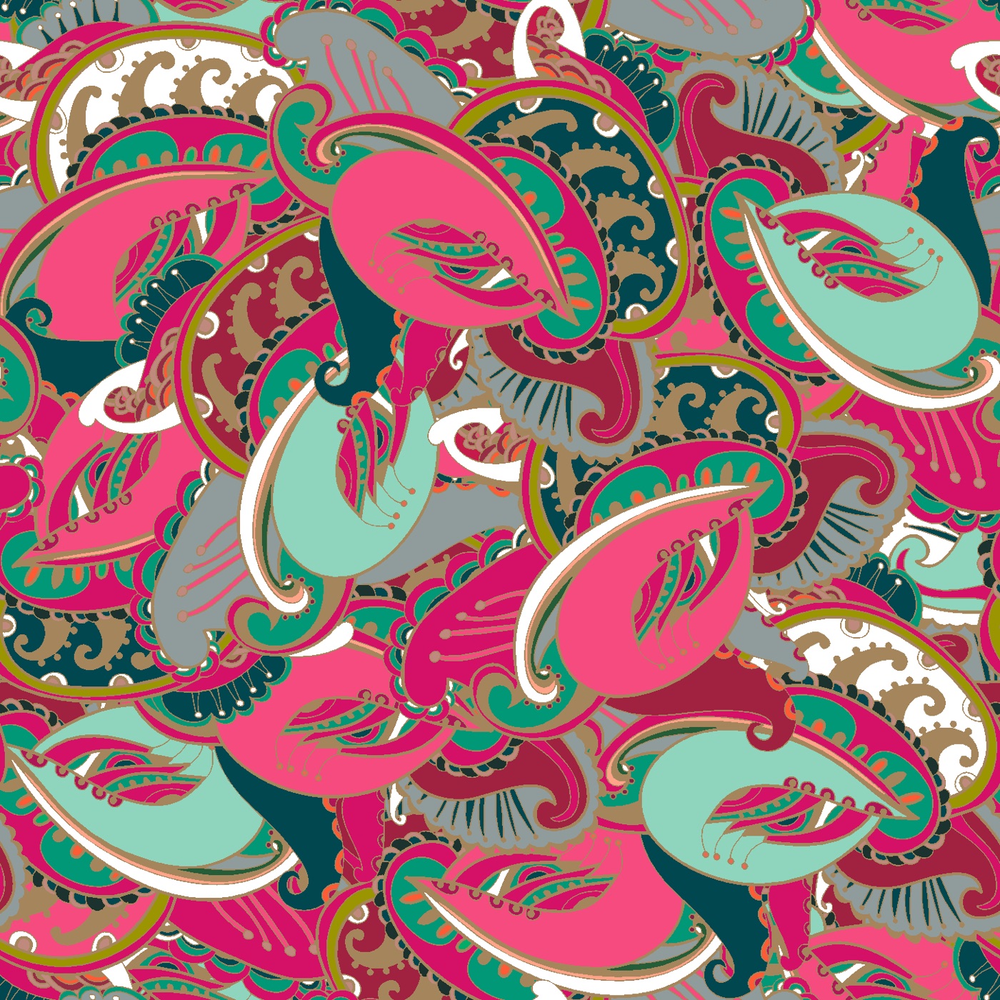 Paisley Pop — teal Laptop skin