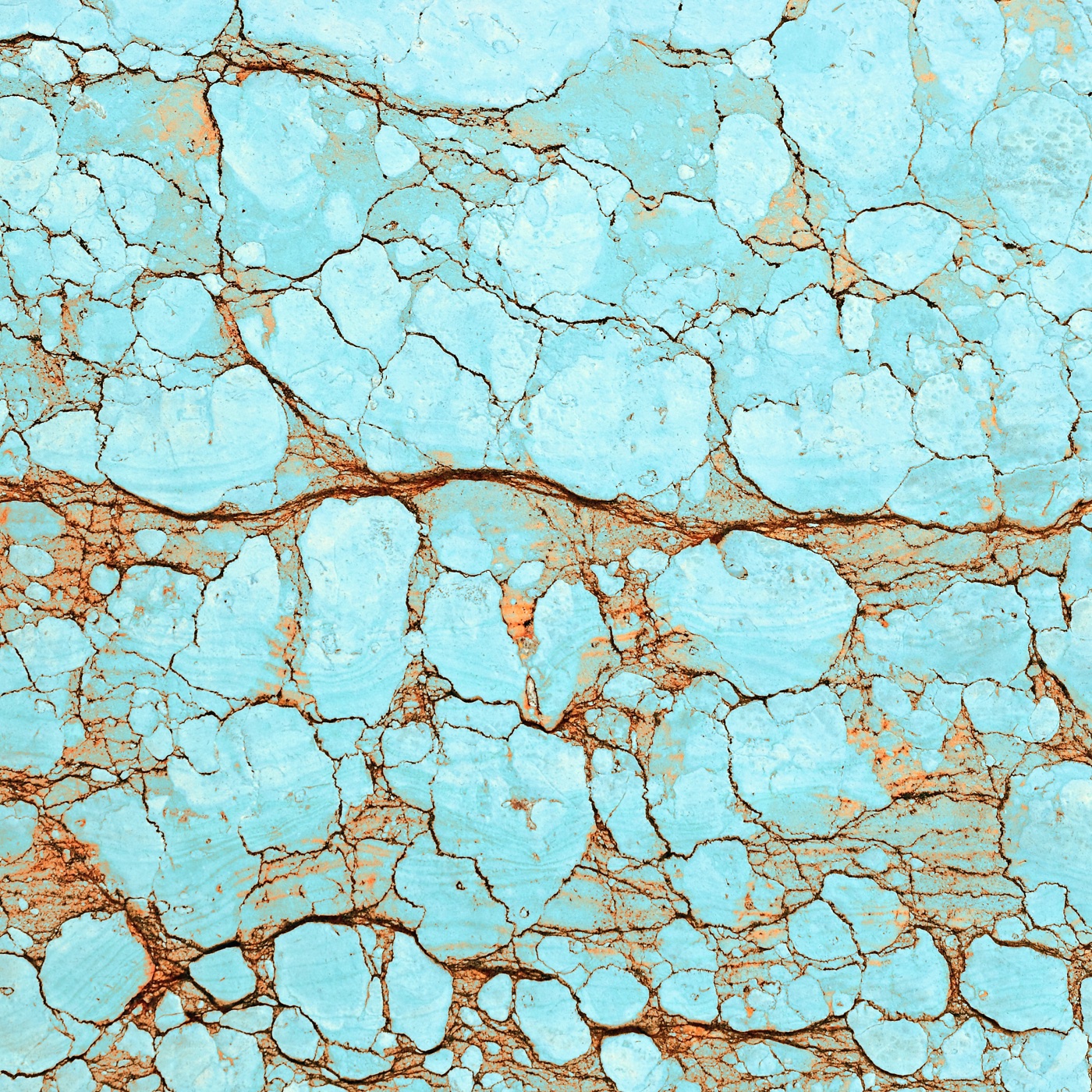 Cracked Teal Stone — teal Laptop skin