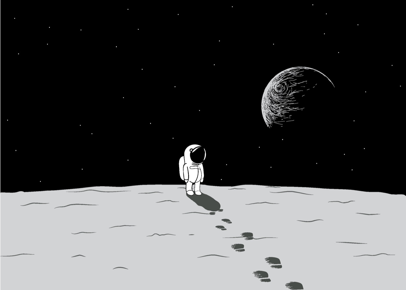 Lonely Astronaut — galaxy Nintendo Switch skin