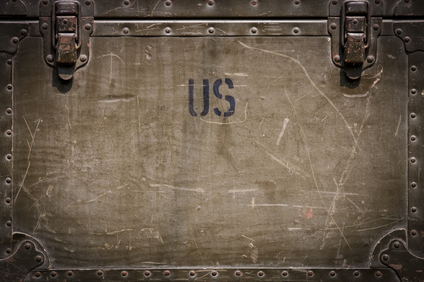 Distressed Military Chest — sage green iPhone skin