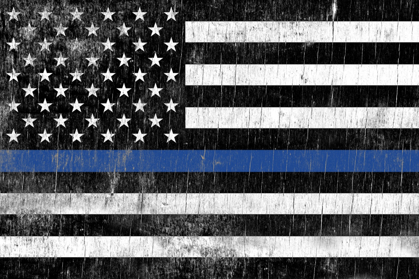 Thin Blue Line — grunge Steam Deck skin