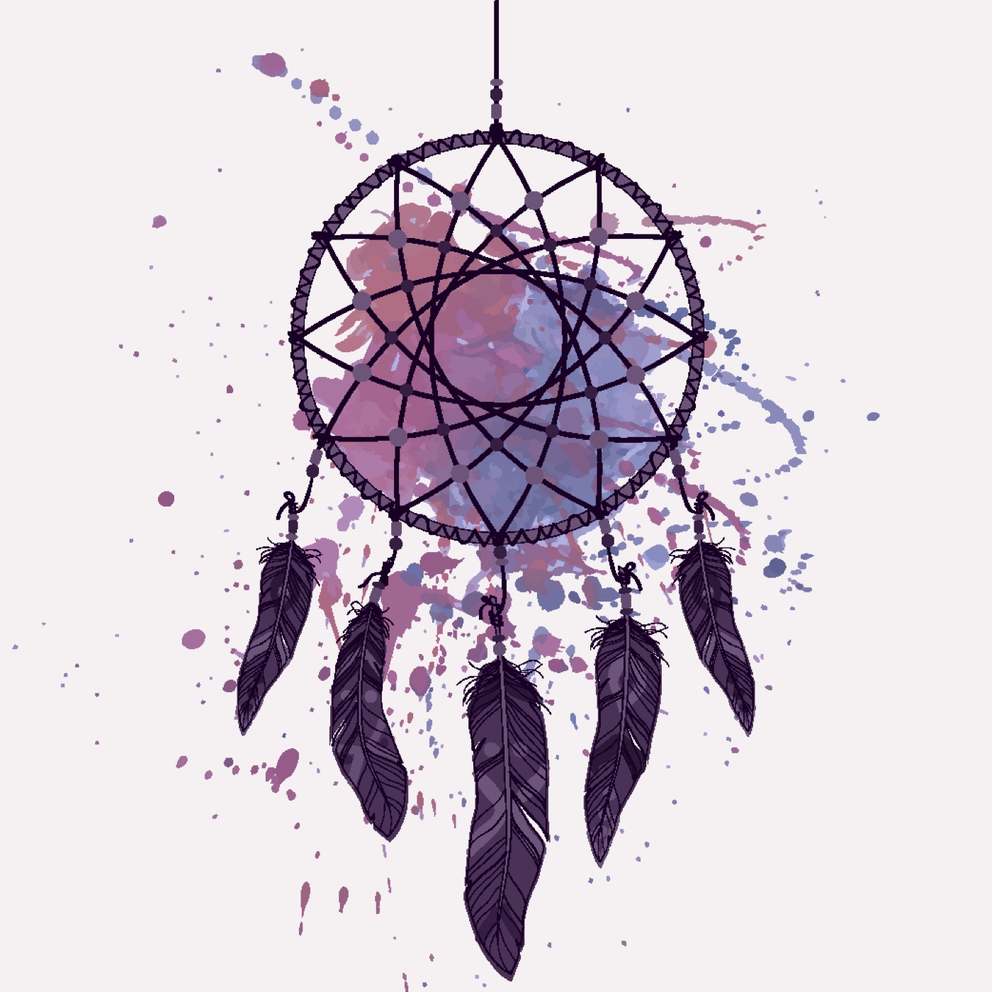 Dreamcatcher Splatter Art — sky blue MacBook skin