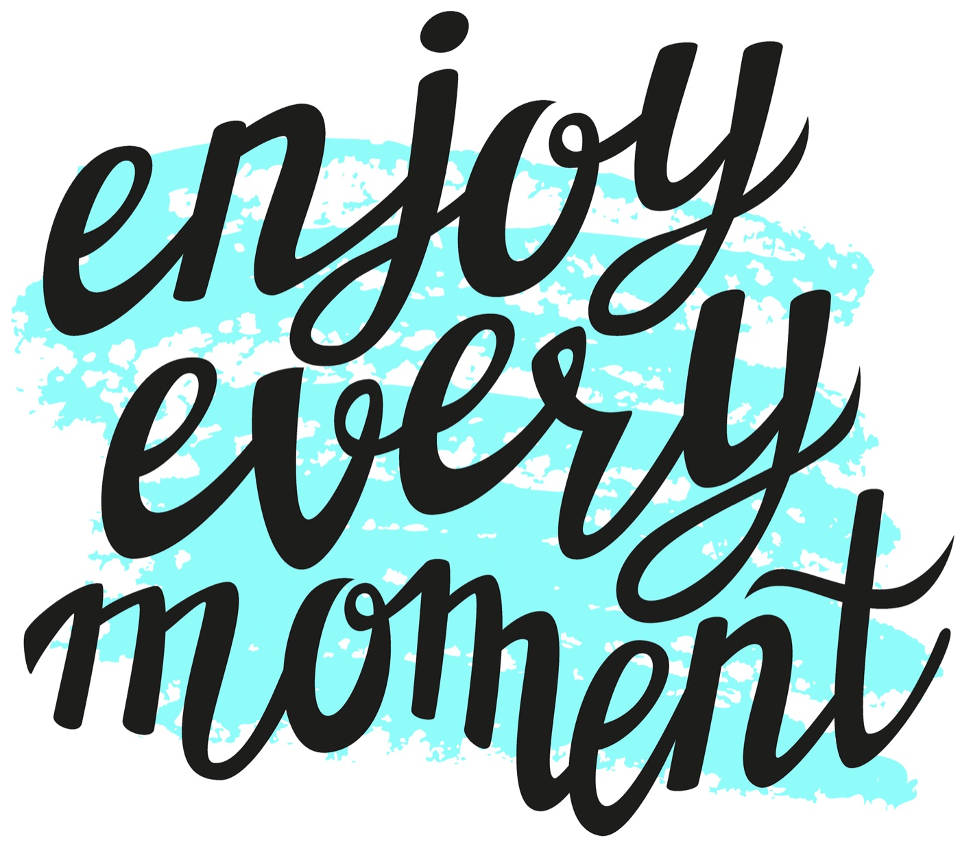 Enjoy Every Moment — teal Nintendo Switch skin