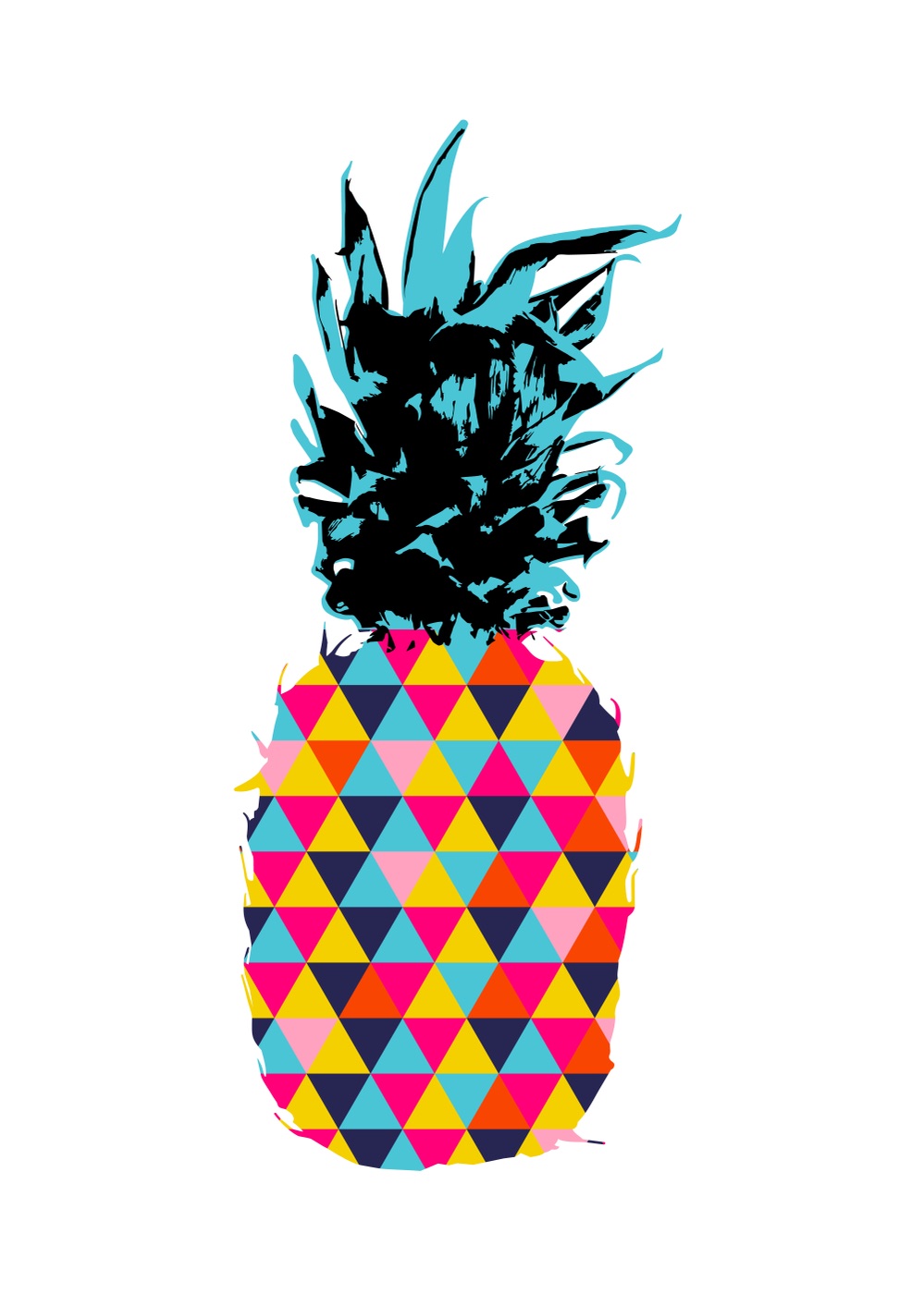 Geometric Pineapple Pop — black Nintendo Switch skin