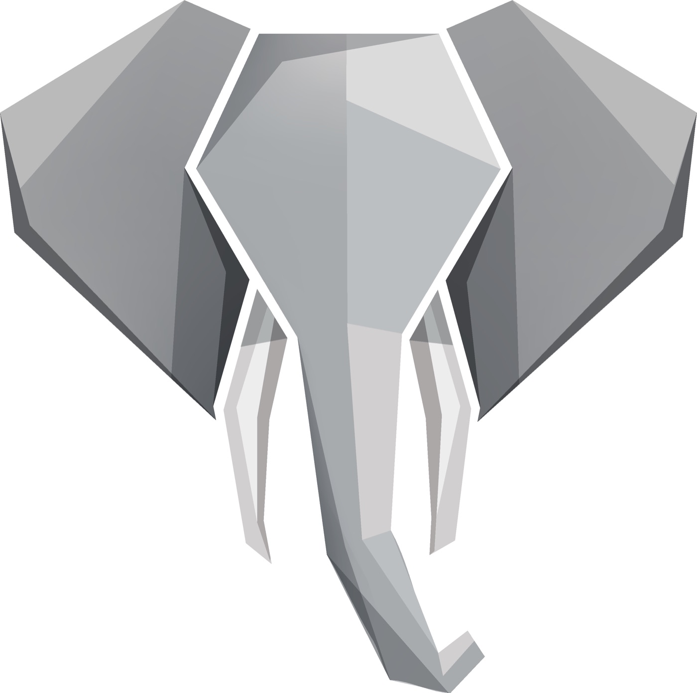 Geometric Elephant Head — minimalist MacBook skin
