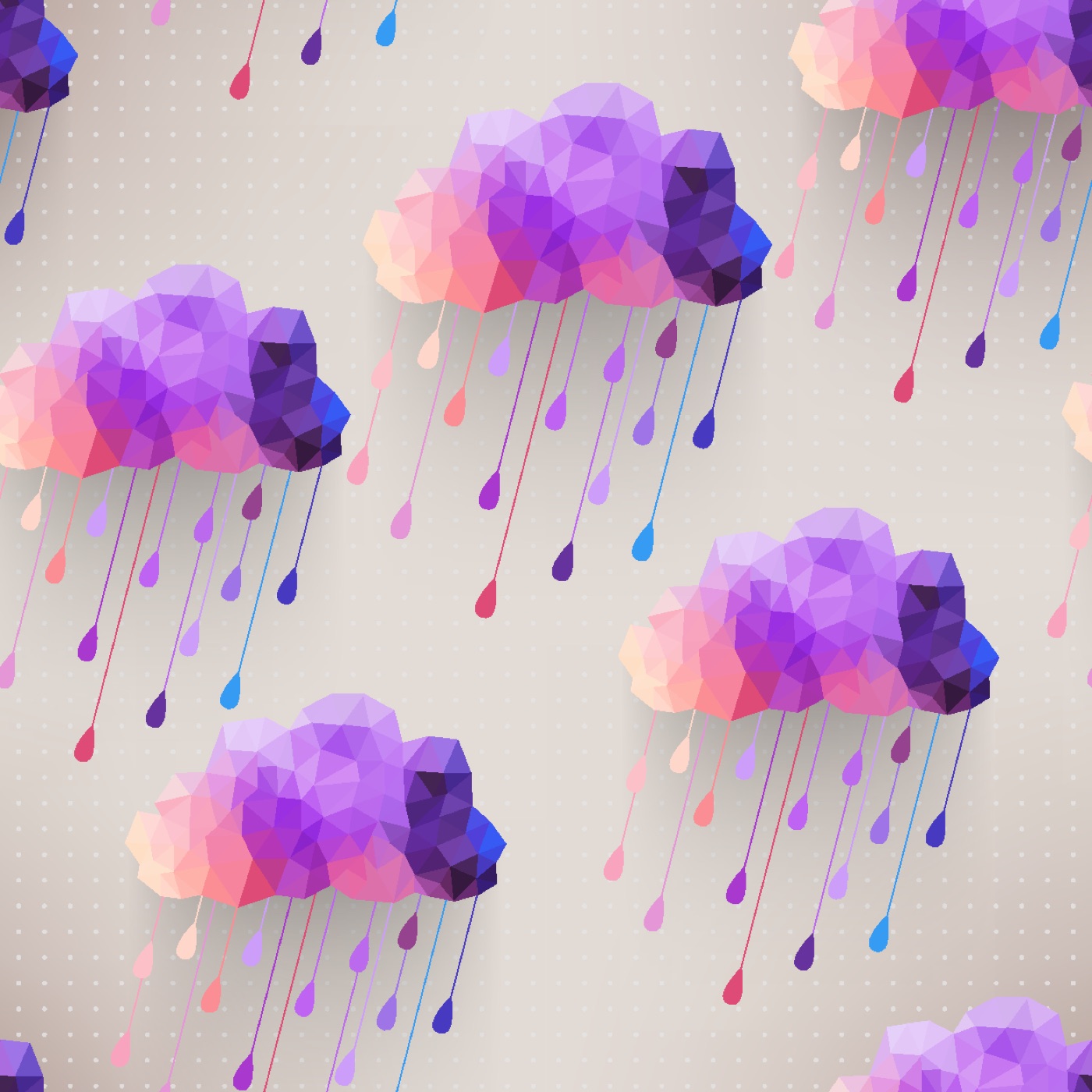 Geometric Rain Clouds — pastel Steam Deck skin