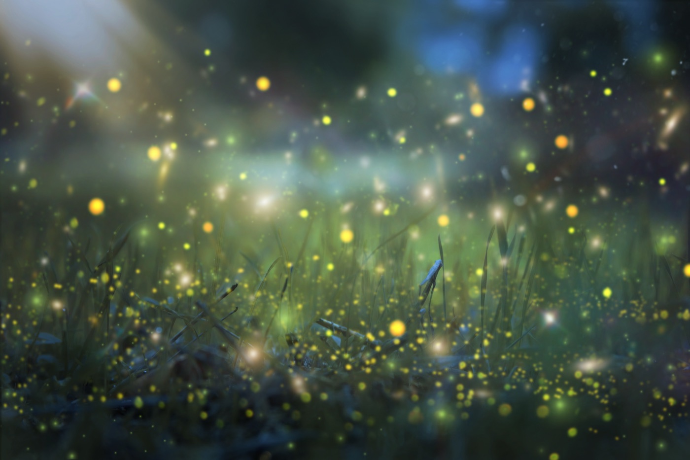 Glowing Fantasy Land — sage green iPhone skin