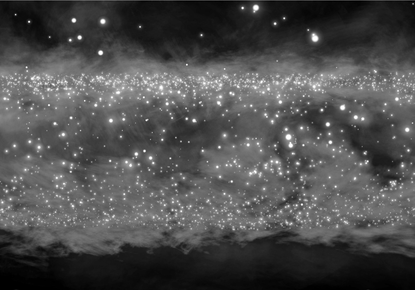 Grayscale Galaxy Orbs — black Nintendo Switch skin