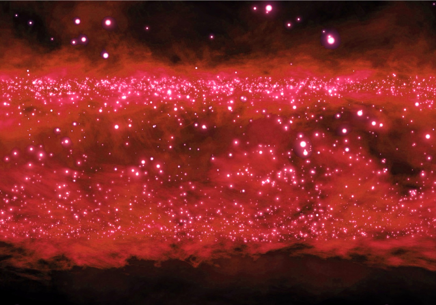 Red Orb Galaxy — cyberpunk Steam Deck skin
