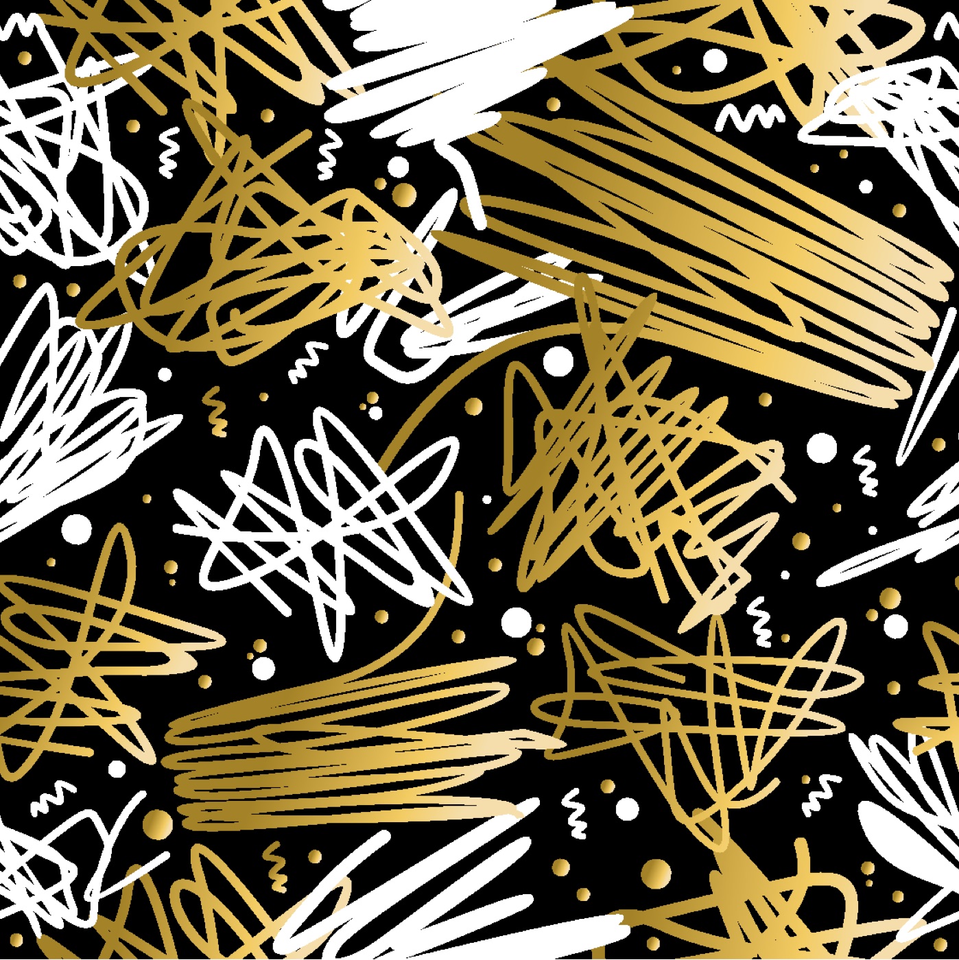 Golden Scribble Abstract — maximalist Nintendo Switch skin