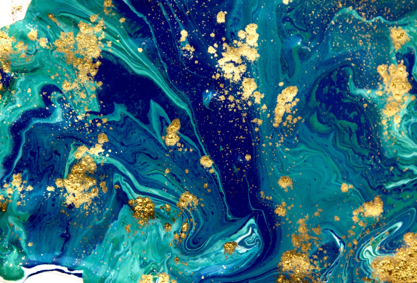 Gold Flaked Teal — maximalist Nintendo Switch skin