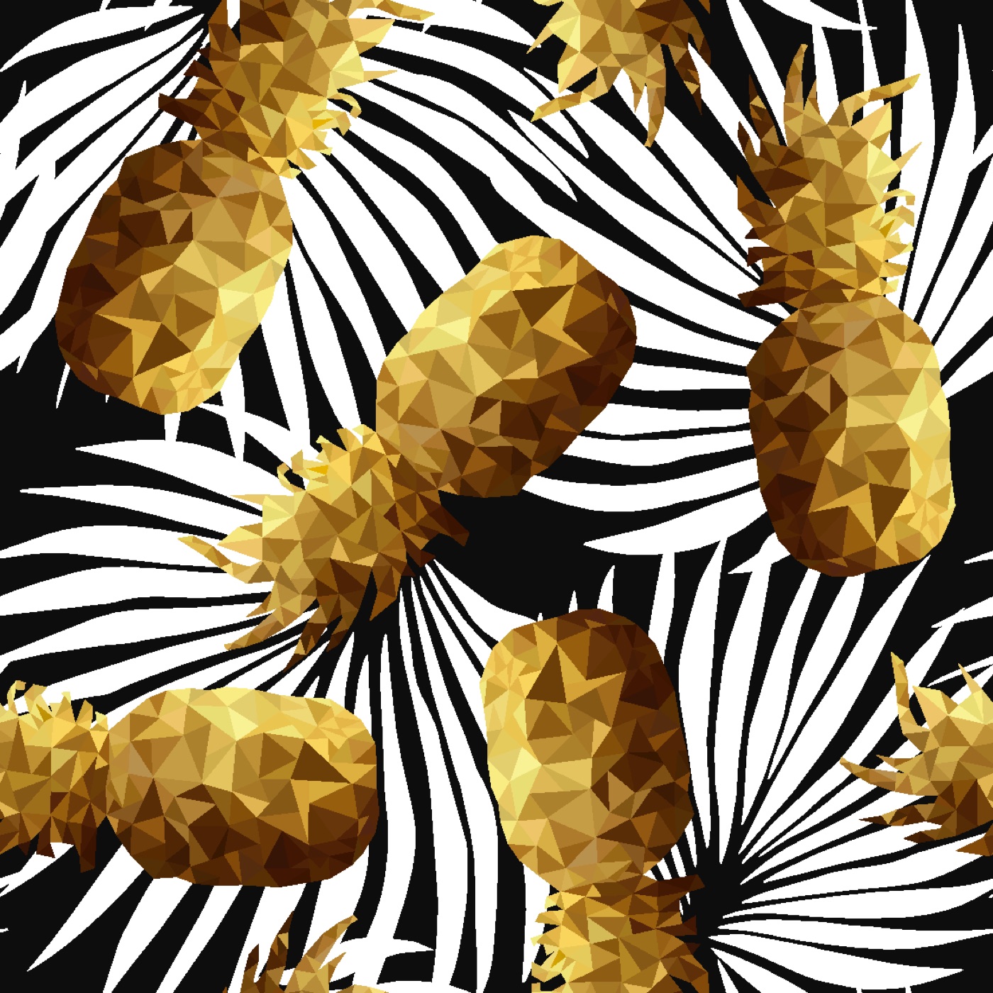 Golden Pineapple Express — geometric Laptop skin