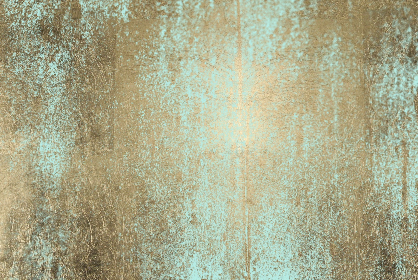Scratched Gold Foil — turquoise Laptop skin