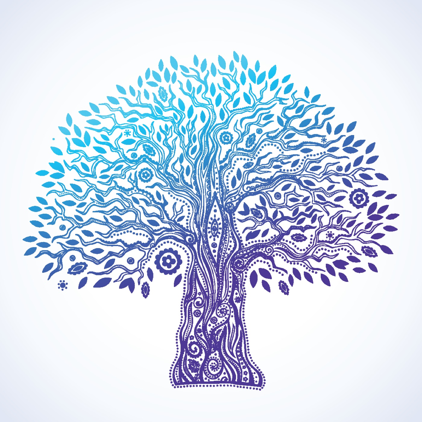 Gradiant Tree of Life — gradient iPad skin