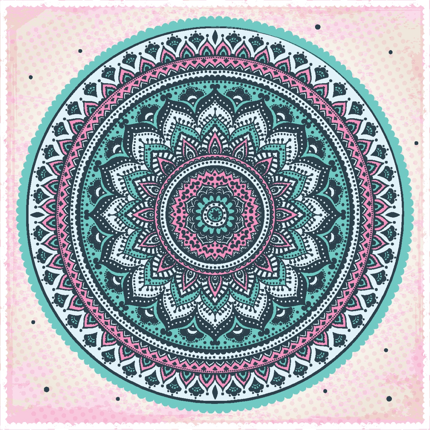 Boho Mandala Bloom — teal Laptop skin