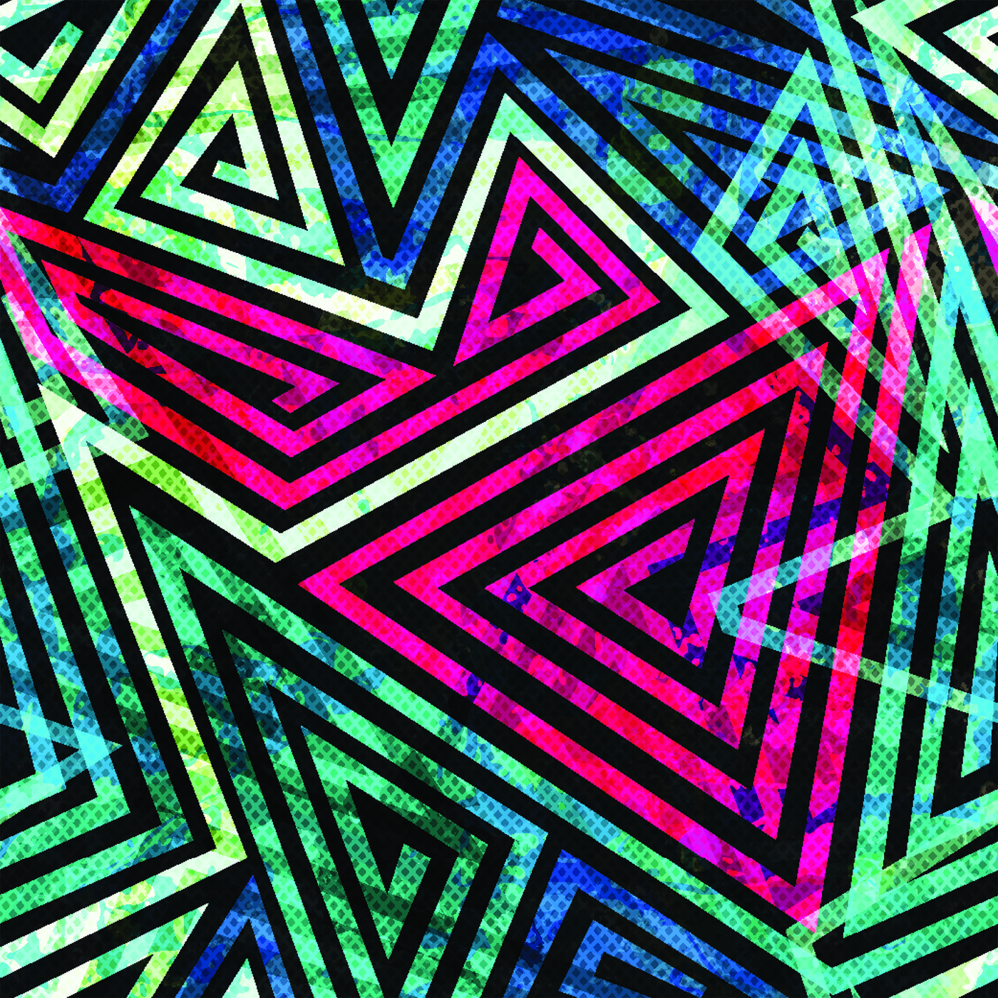 Neon Grunge Triangles — grunge Xbox skin