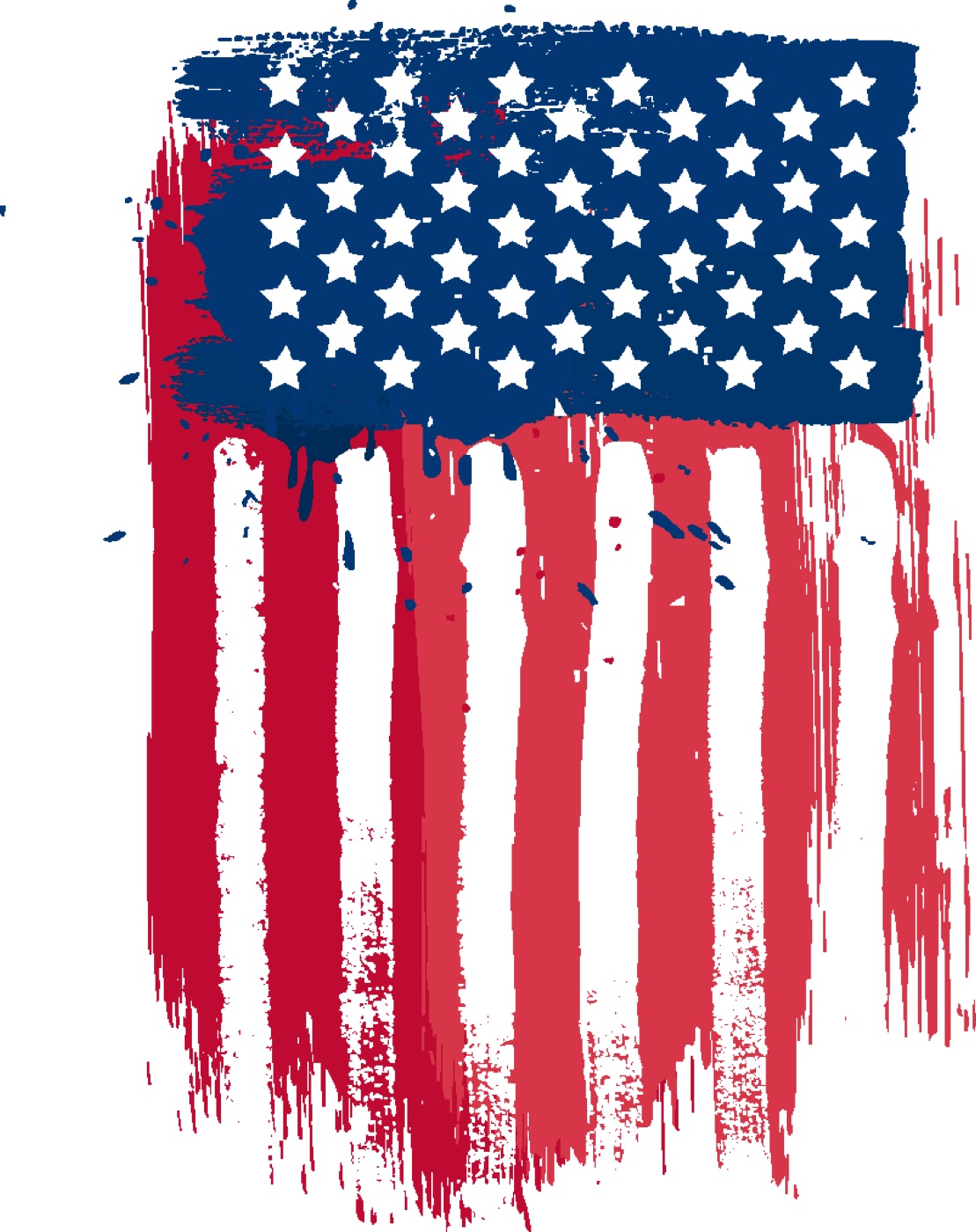 Grungy American Flag — navy blue MacBook skin