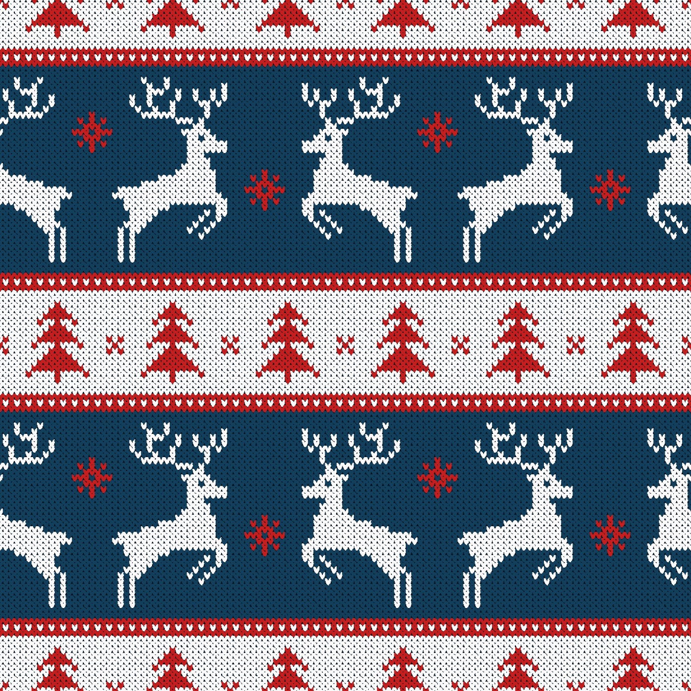 Ugly Sweater Reindeer — retro Kindle skin