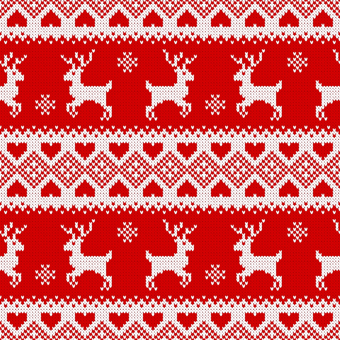 Reindeer Holiday Knit — retro Kindle skin