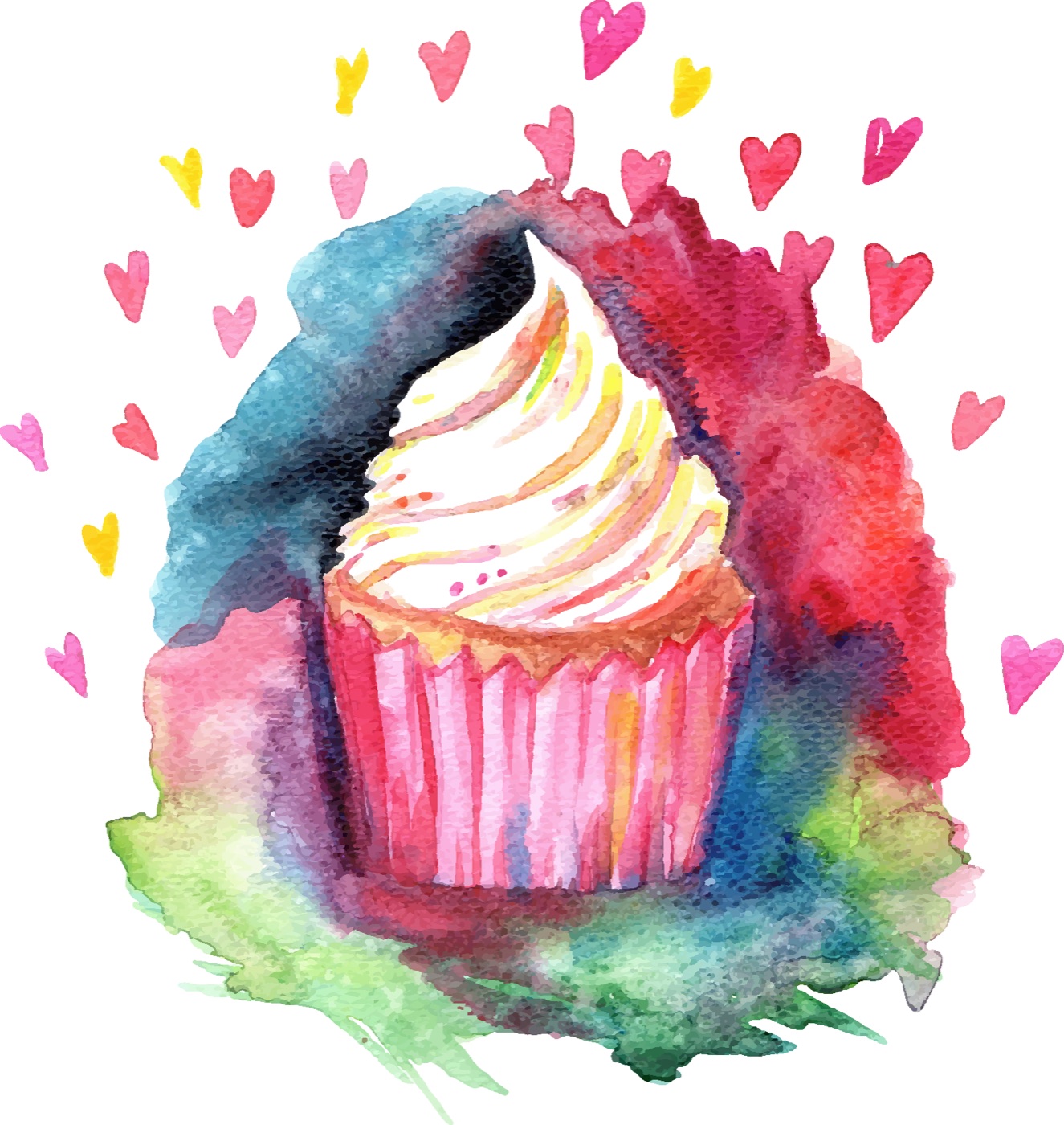 Sweet Watercolor Love — rainbow Kindle skin