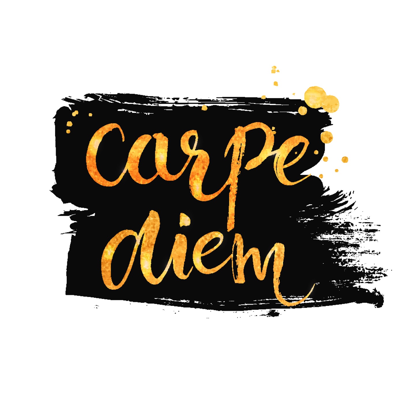 Carpe Diem Gold — black Apple Watch skin