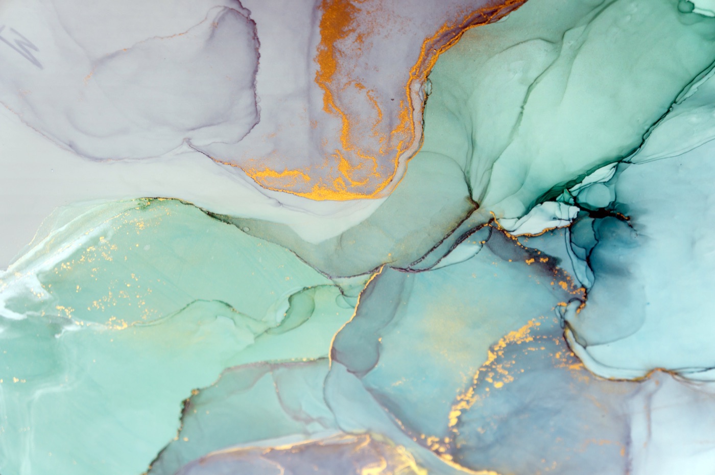 Mint Gold Marble — gold iPhone skin