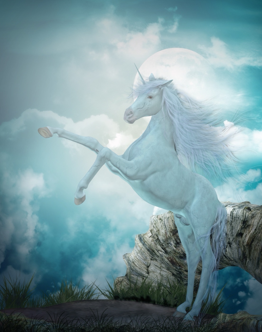 Majestic White Unicorn — kawaii Samsung Galaxy skin