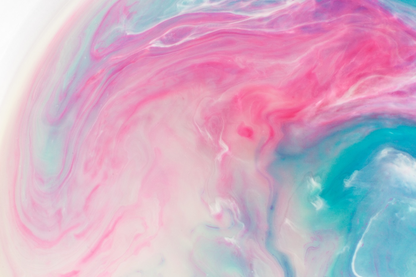 Pink Blue Paradise — abstract paint MacBook skin