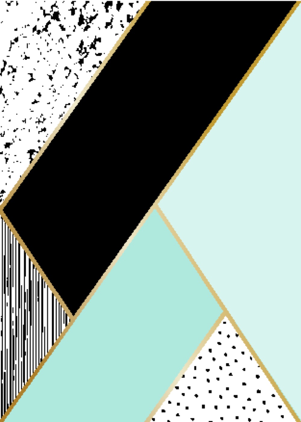 Mint Gold Geometry — geometric Laptop skin