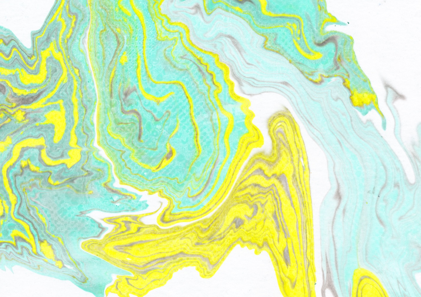 Mixtured Marble Swirl — yellow Laptop skin
