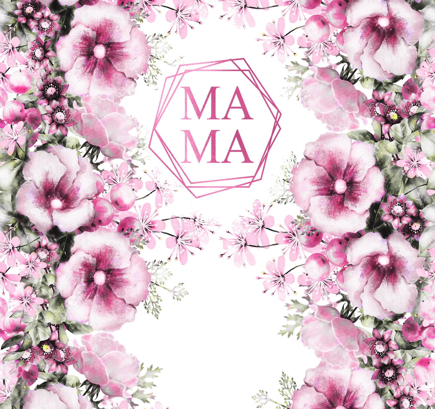Mama Floral Chic — white Kindle skin