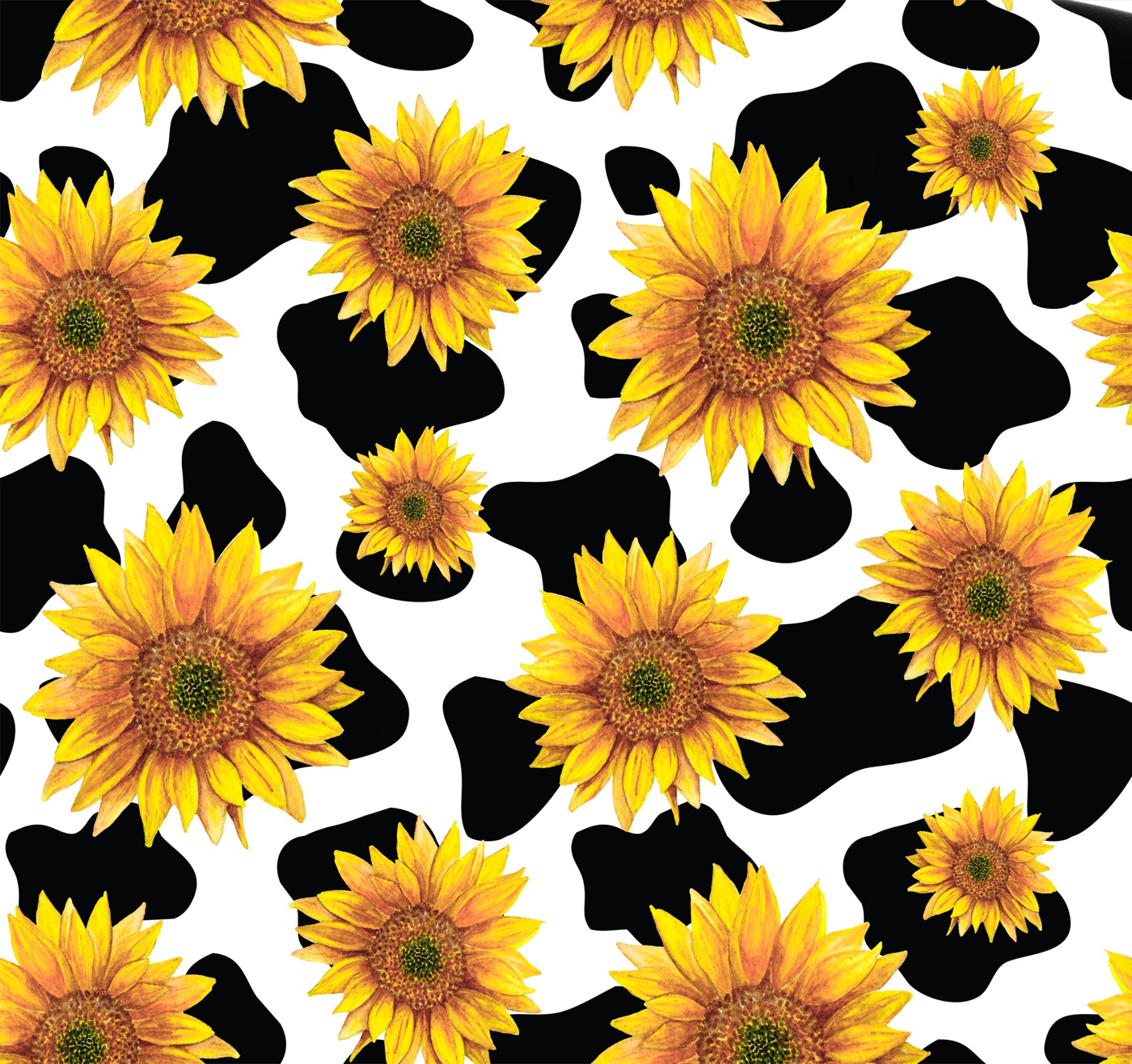 Sunflower Cowhide Chic — yellow Kindle skin