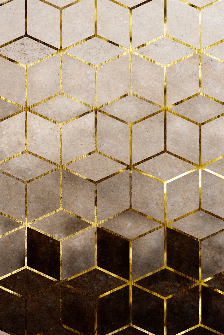 Modern Gold Hex — geometric Laptop skin