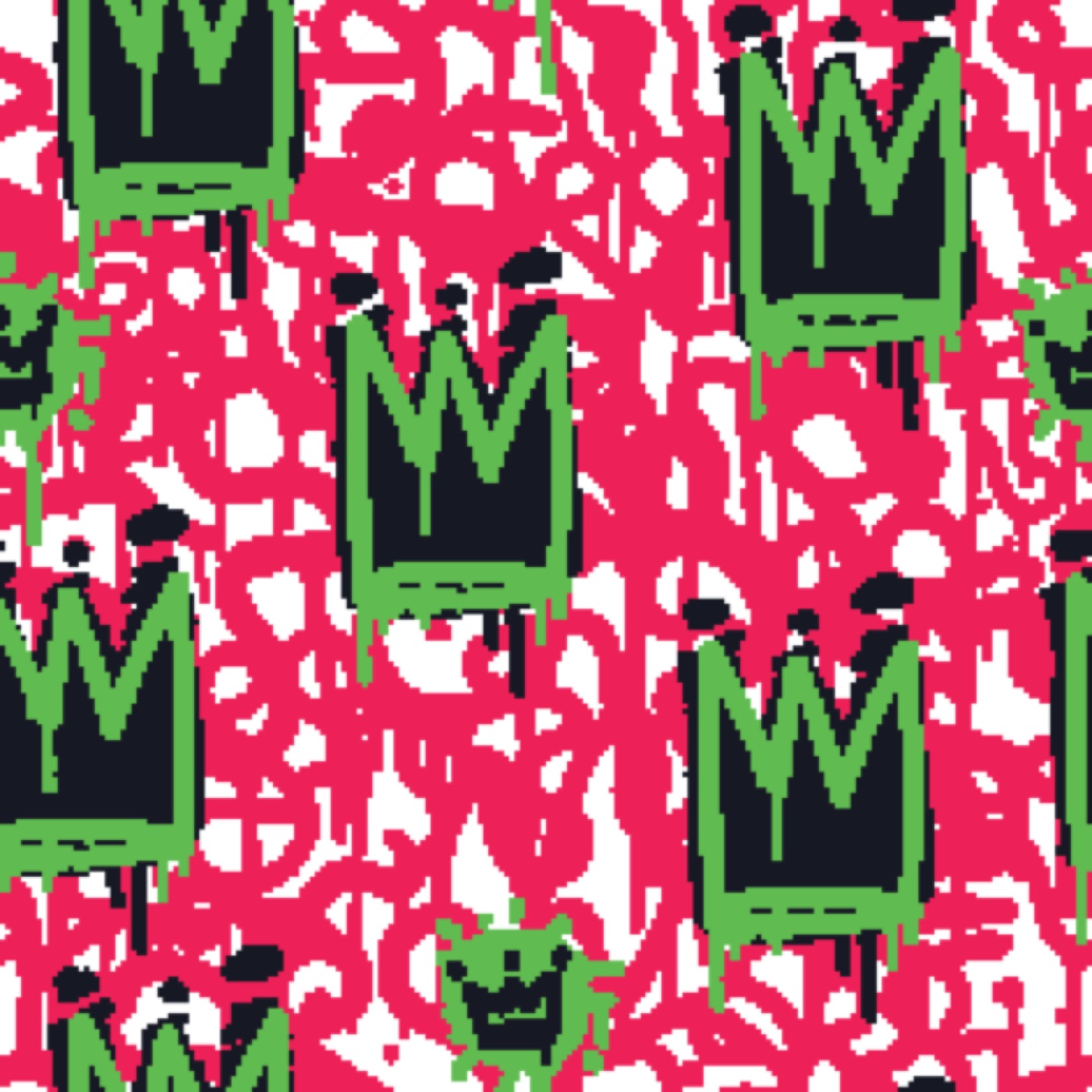 Graffiti Crown Drip — maximalist Nintendo Switch skin