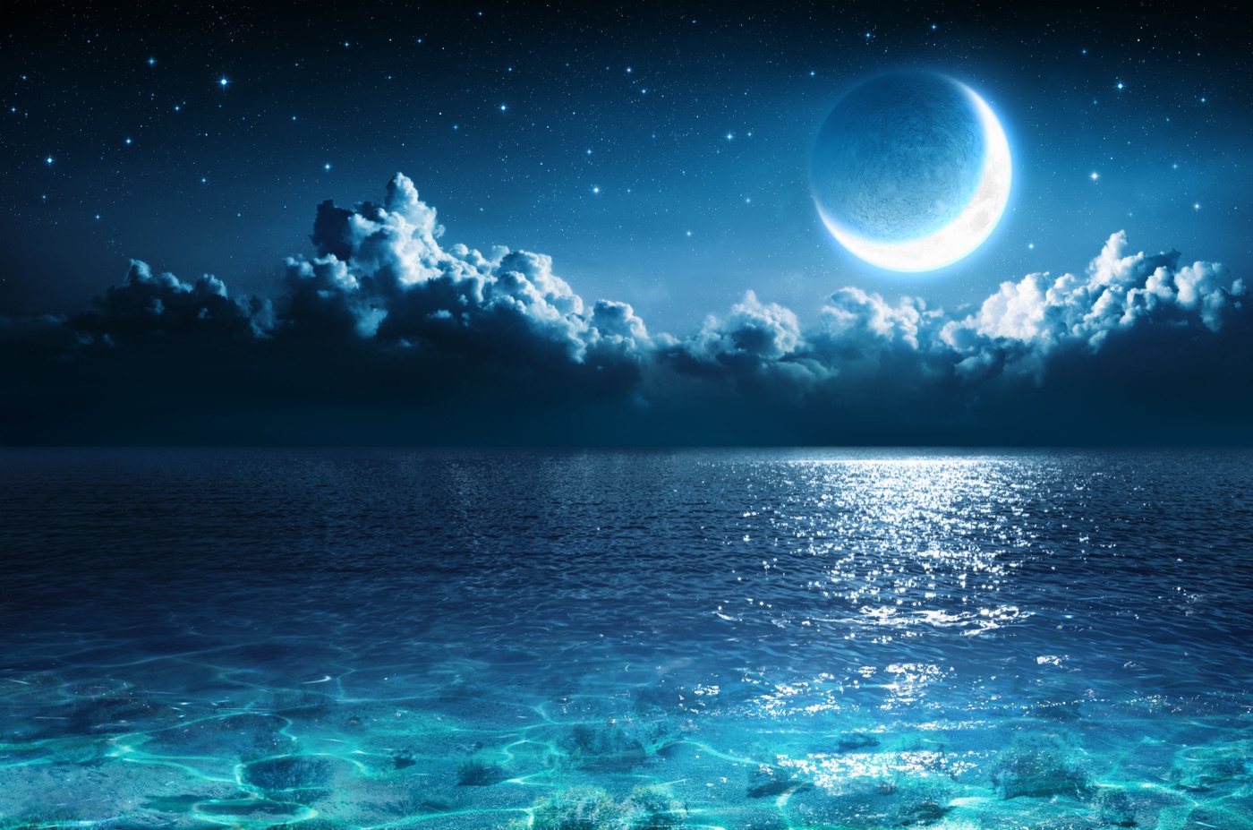 Moonlit Ocean Dream — vaporwave iPhone skin