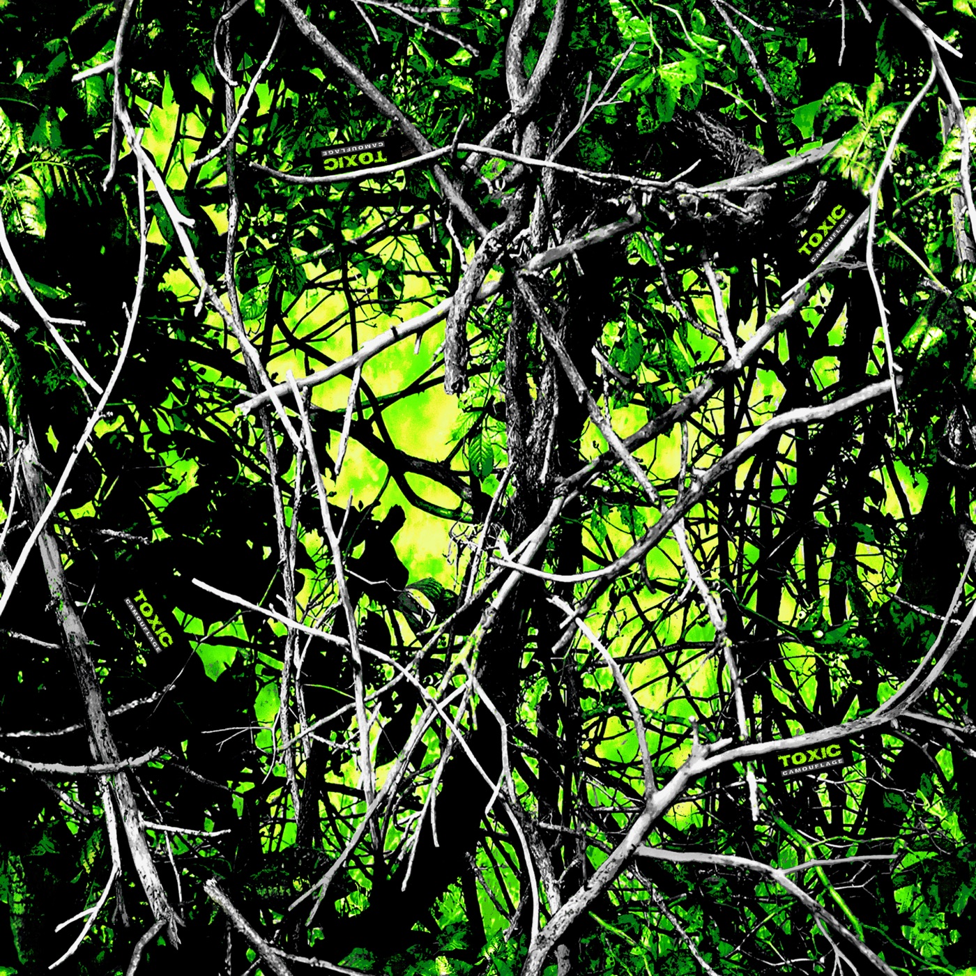 Toxic Camo Branches — black Nintendo Switch skin