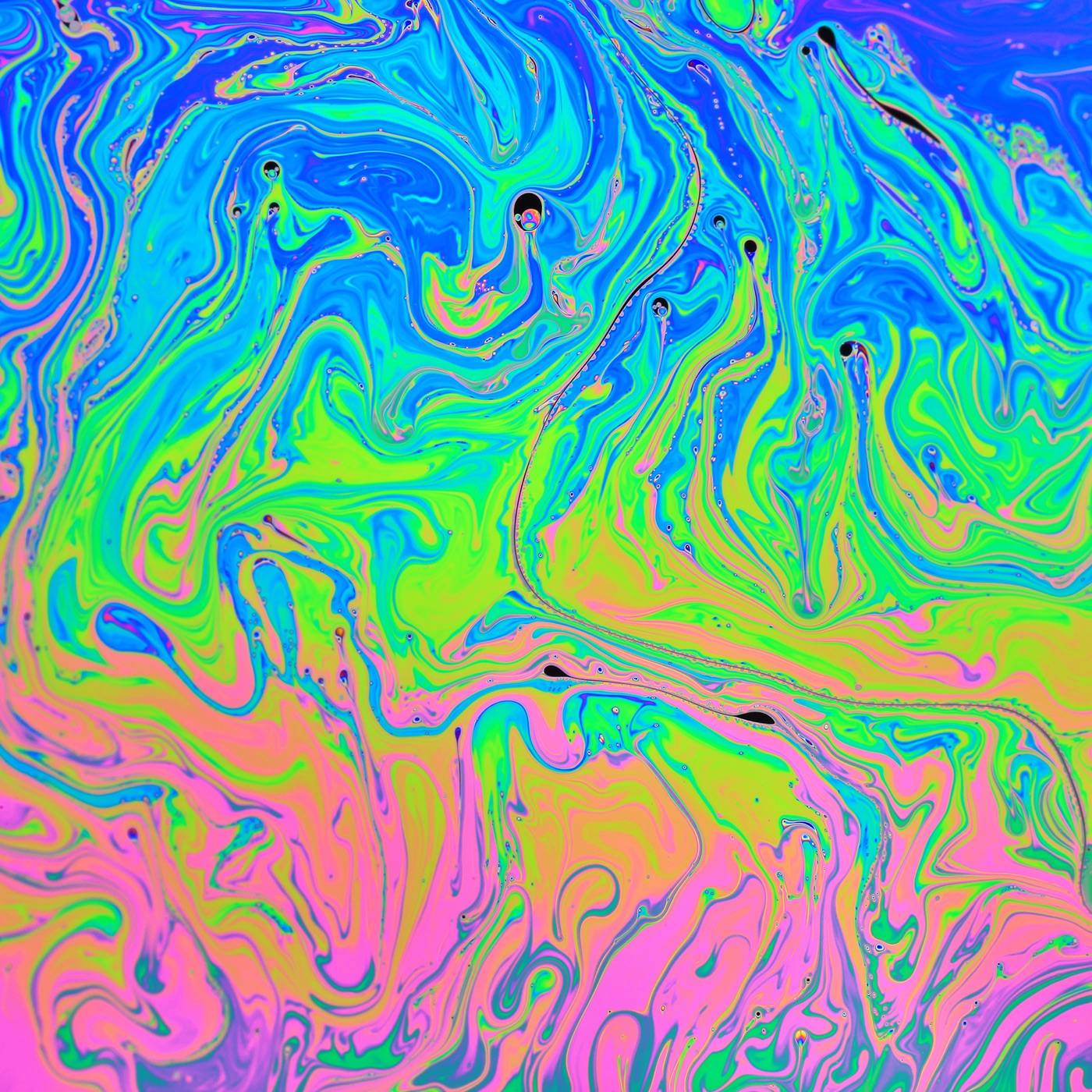 Neon Swirls — rainbow iPad skin