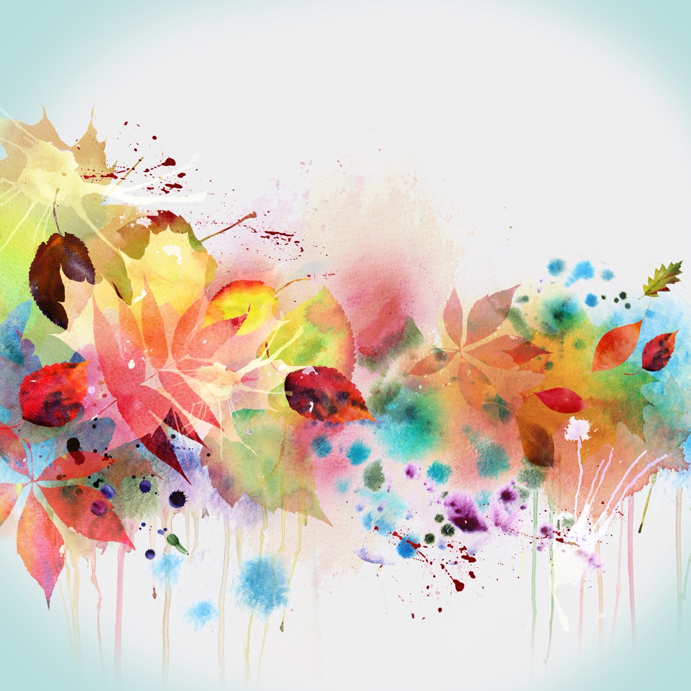 Neon Watercolor Branch — watercolor Steam Deck skin